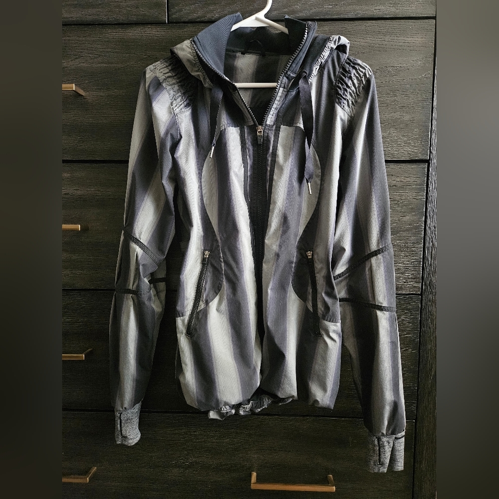 RARE! Like New | Lululemon | That's the Run Track & Field Striped Hooded Jacket